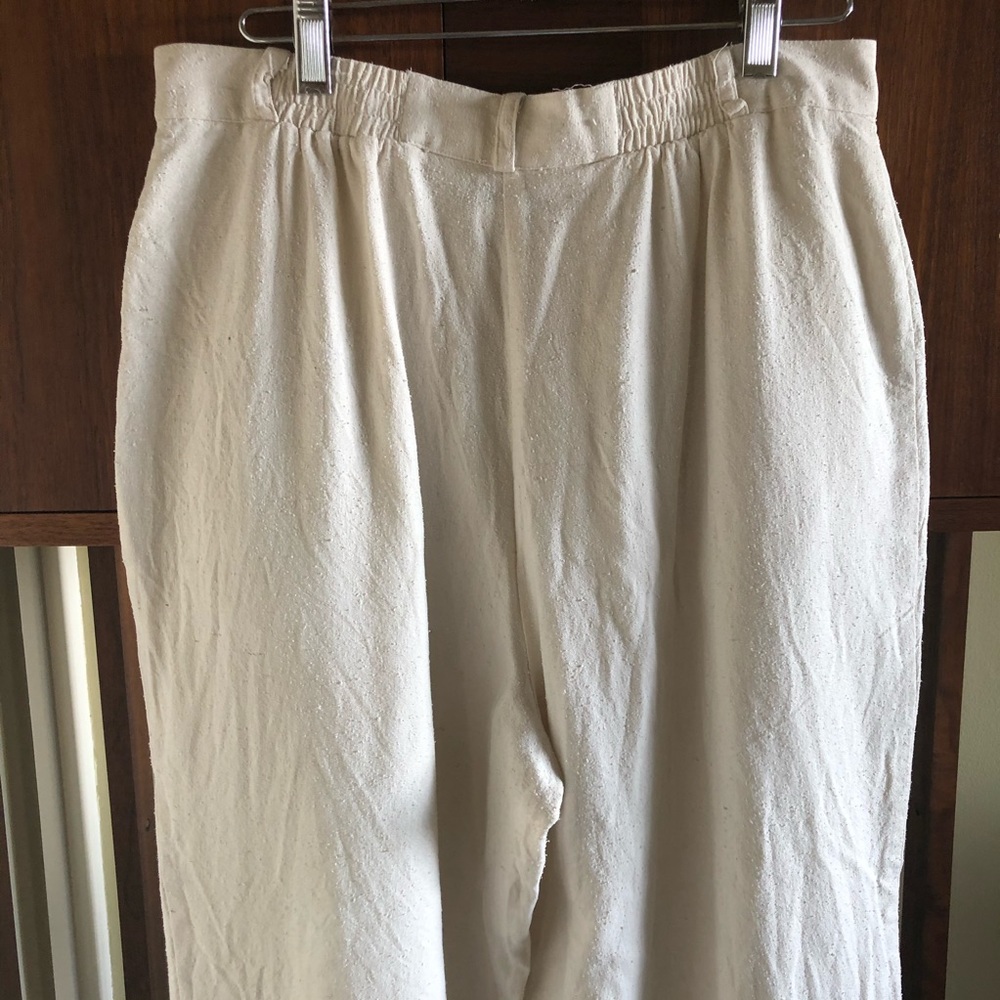 SOLD • raw silk high waist pleated trousers - Picture 4 of 5